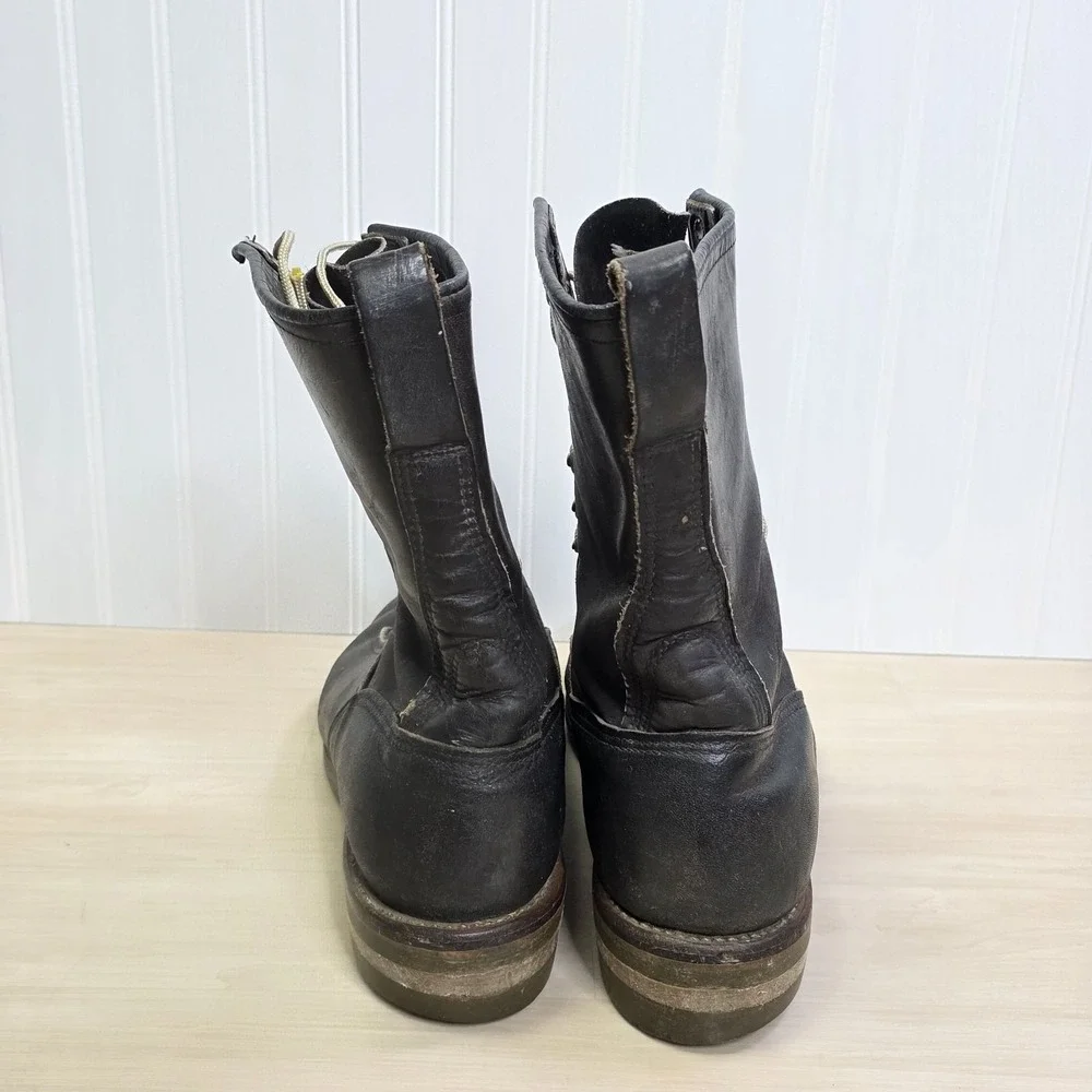 Red Wing‎ 919 Lineman Boots Green Sole Vintage Rare🇺🇸 USA Distressed Size 13 C